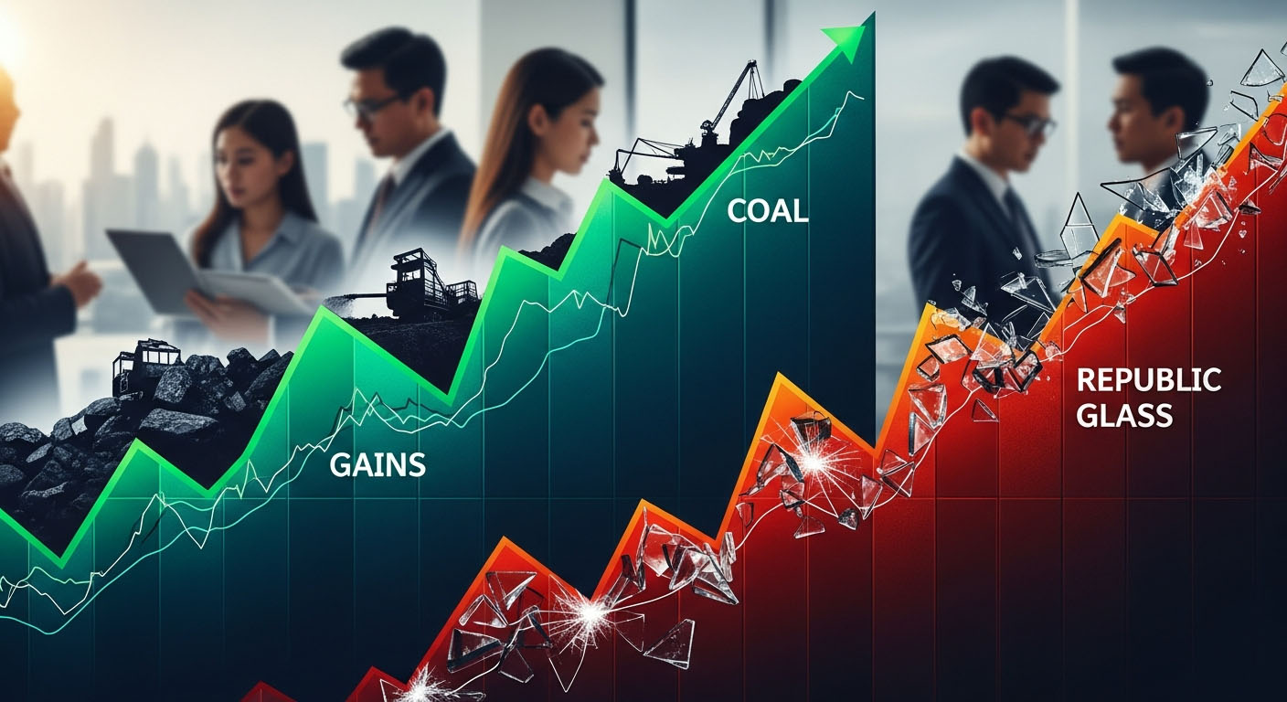 Philippine Equities See Mixed Fortunes: COAL Soars 20%, Republic Glass Plunges Over 21%