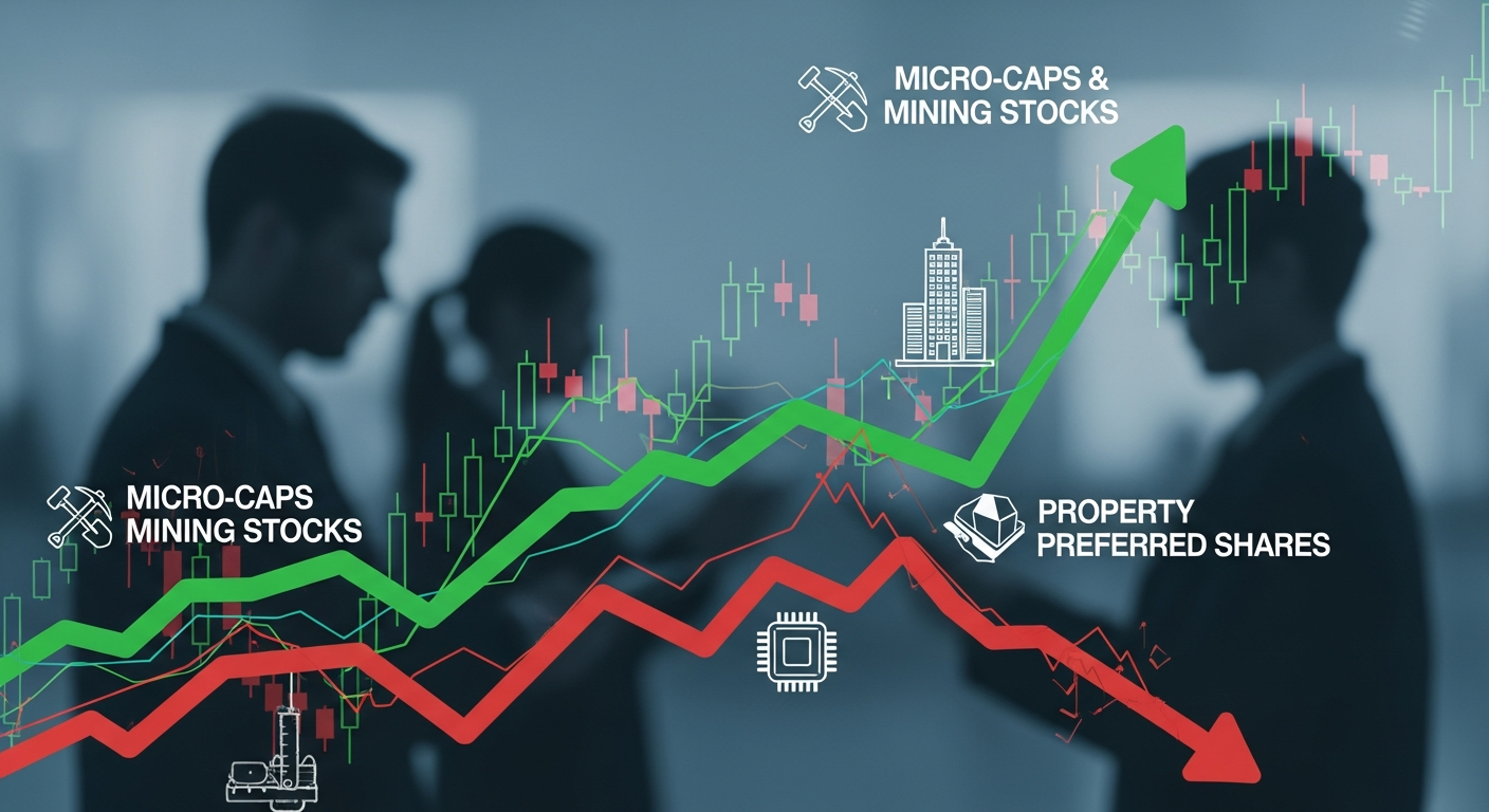 Local Bourse Unveils Diverse Performance: Micro-Caps and Mining Stocks Surge, While Select Property and Preferred Shares Retreat