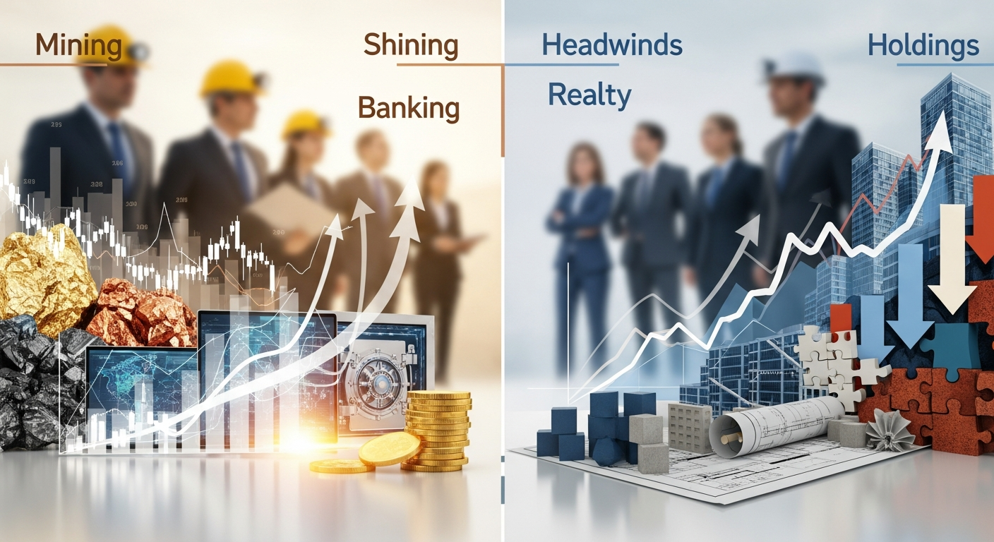 Market Snapshot: Mining and Banking Shine, Realty and Holdings Face Headwinds